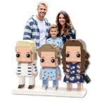 Family Figurines Personalized – 3 Person Custom Brick Mini Figure Set