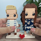 Family Figurines Personalized – 3 Person Custom Brick Mini Figure Set