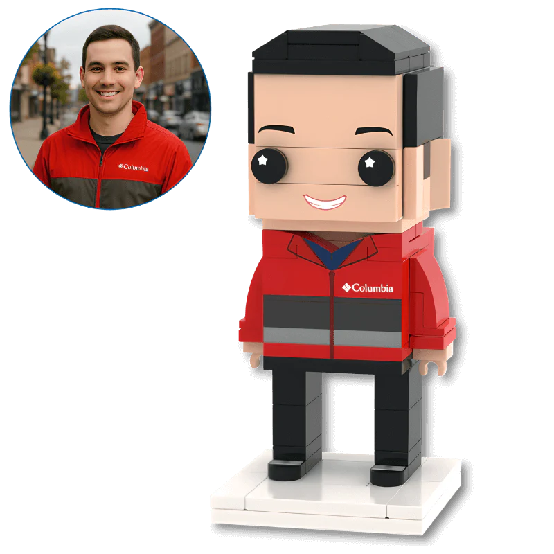Custom Brick Person – One Personalised Mini Figure from Photo