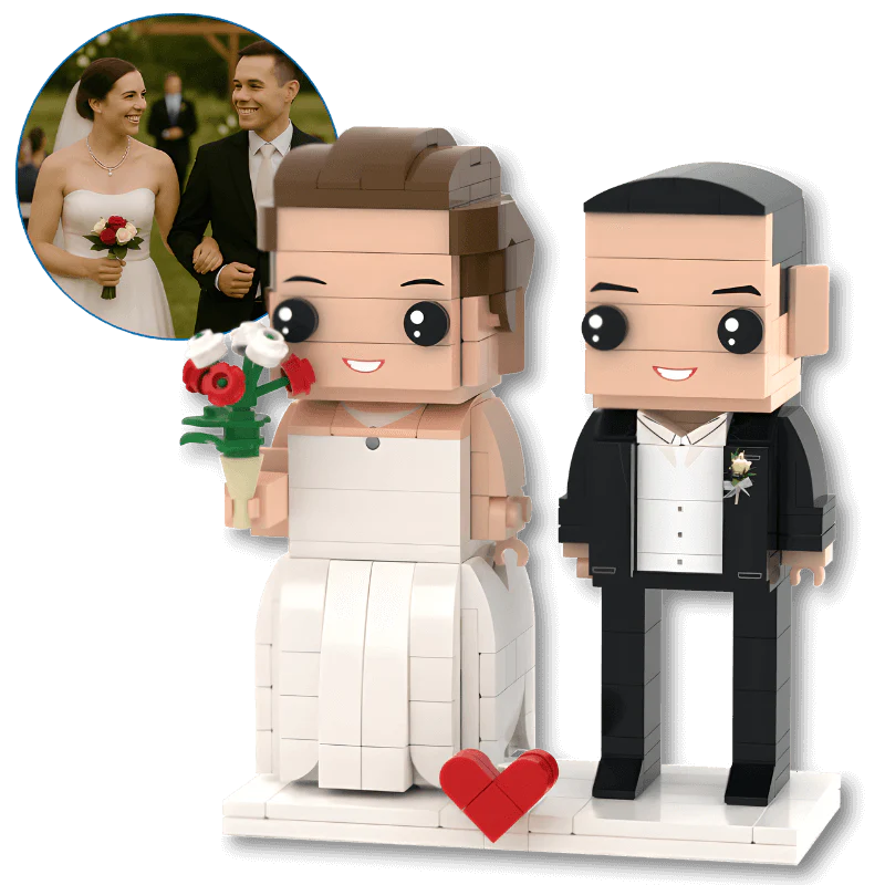 Personalized Wedding Gift – Custom Brick Figures of the Happy Couple