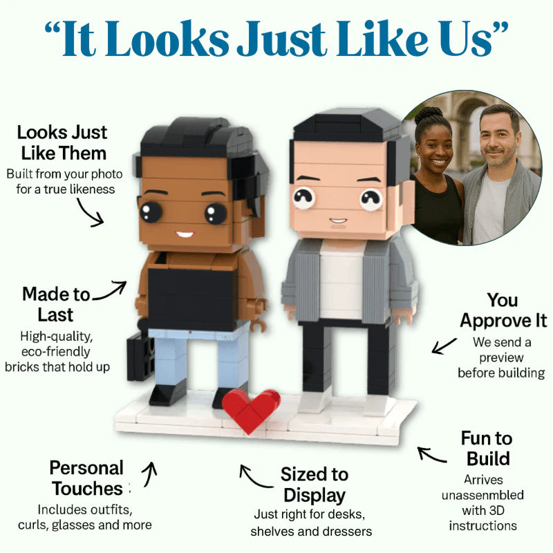 Personalized Wedding Gift – Custom Brick Figures of the Happy Couple