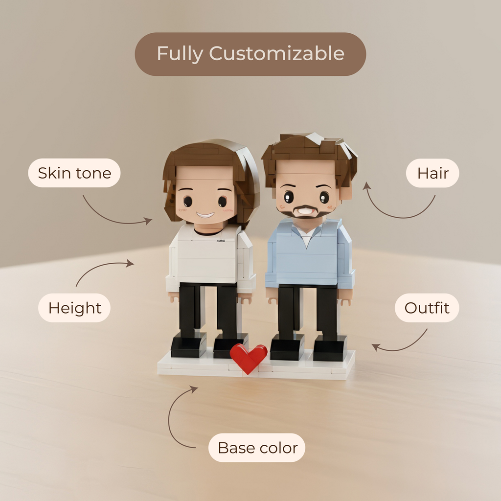 Custom Brick Figures from Your Photo (2 People)