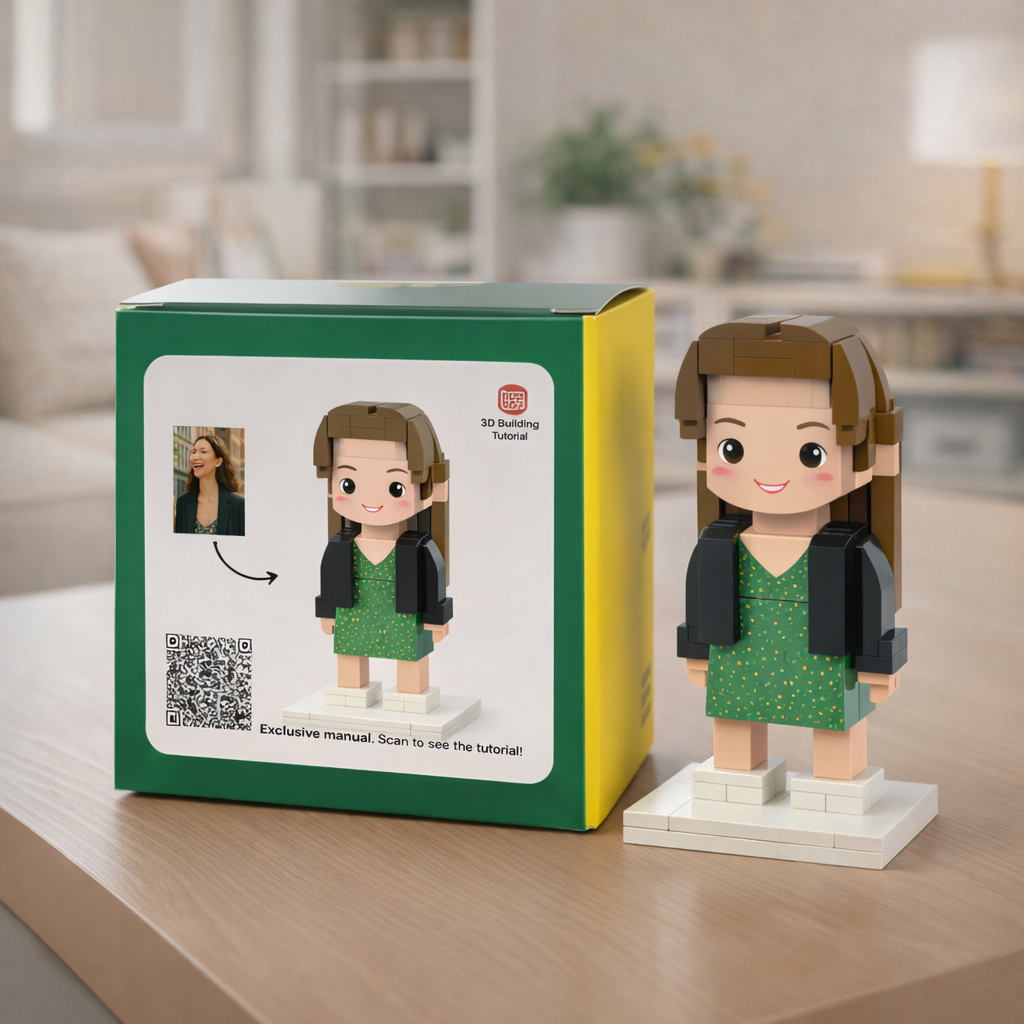 Personalised Brick Mini Figure from Your Photo – Single Person